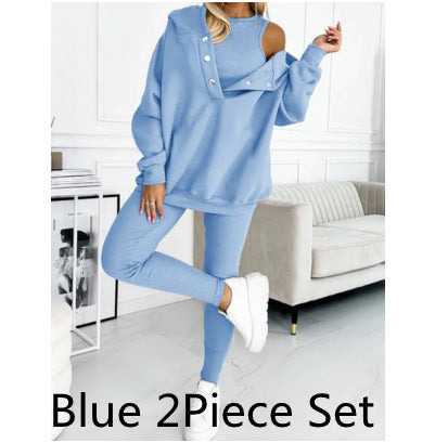 3-Piece Vest, Hoodie & Jogger Set – Women's