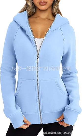 Fleece-Lined Cropped Zip Hoodie – Women's